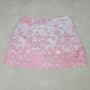 Adidas Women's 10 ClimaCool Pink White Floral Athletic Casual Golf Skort Skirt